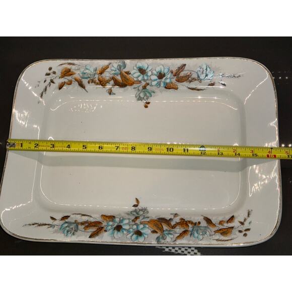 Antique Ironstone 16” Meat Platter-Maddock & Company, England, 1906 Transferware - Picture 6 of 8